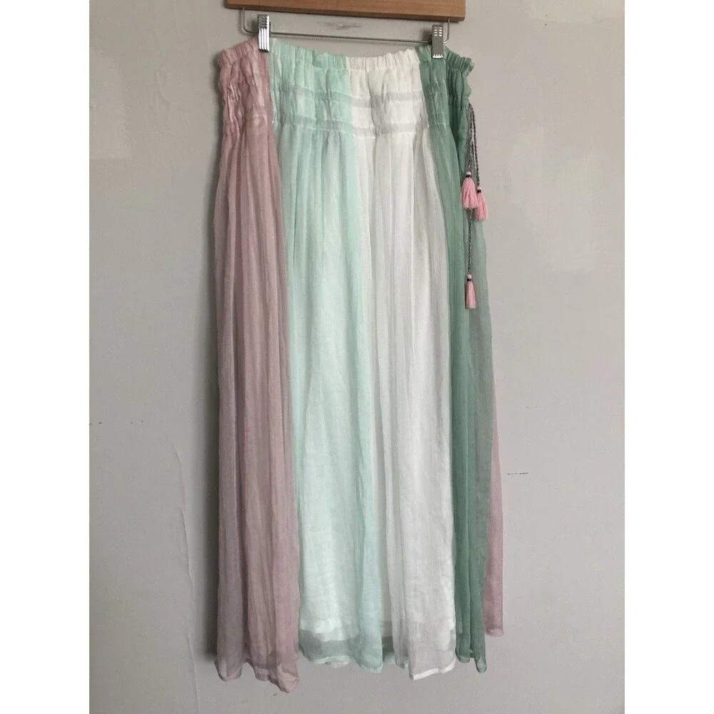 NEW Chelsea & Theodore Pastel Maxi Skirt LARGE Cottagecore Fairy Fantasy